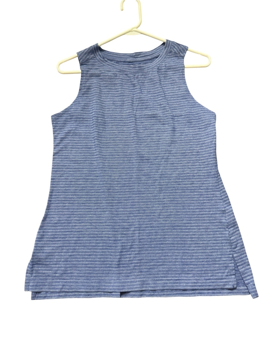 Purple Sleeveless Ribbed Tank Top